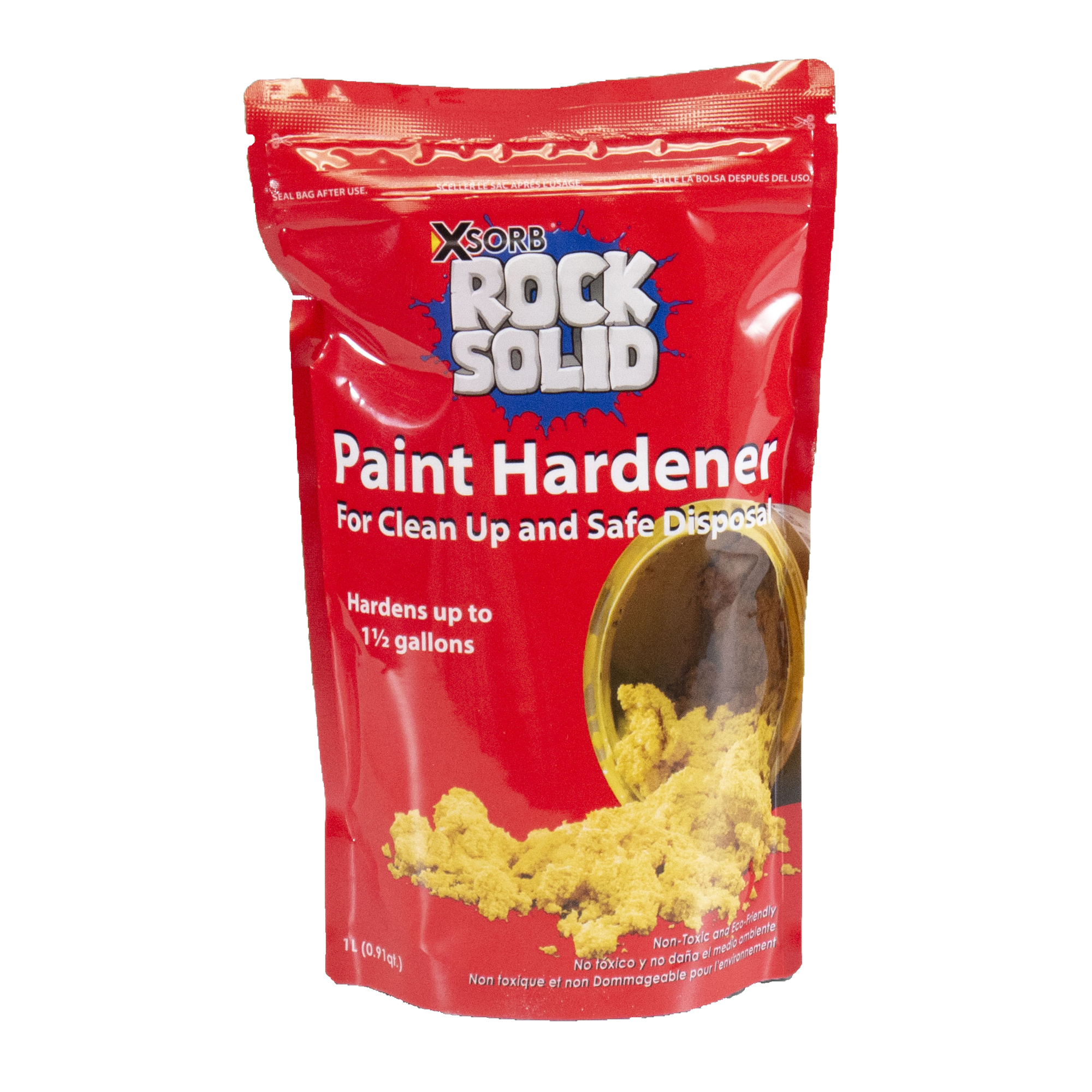 Spill Hero Rock Solid Paint Hardener and Absorbent Bags - 1 Liter, Granular, 12 Pcs, Model# XB01R-12